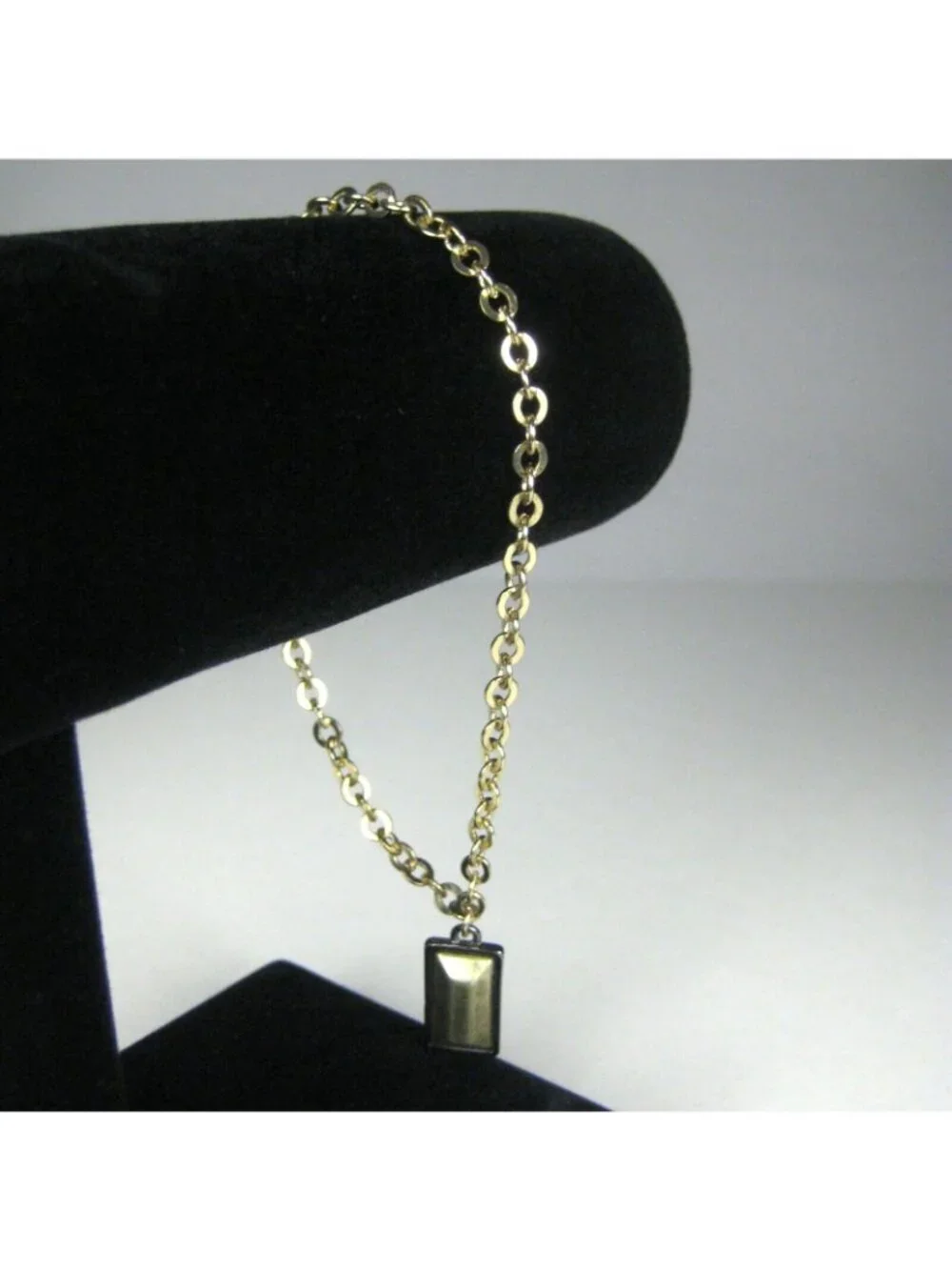 TK Charm Bracelet 9 In Metal Goldtone Chain Jewelry Modern Jewelry NO CLASP